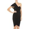 Lanvin Ruched Dress in Black - Lyst