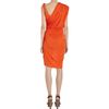 Lanvin Ruched Wrap Dress in Orange - Lyst