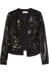 Michael by Michael Kors Two-tone Sequin-embellished Jacket