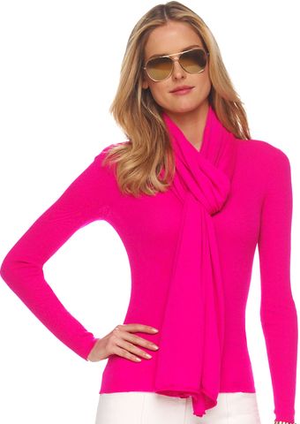 Michael Kors Featherweight Cashmere Scarf, Neon - Lyst