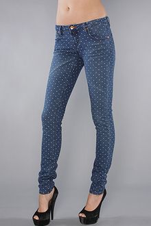 Quiksilver The Lorne Skinny Jean In Polka Dot - Lyst