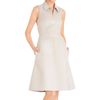 Rochas Zip Front Dress in White (beige) - Lyst
