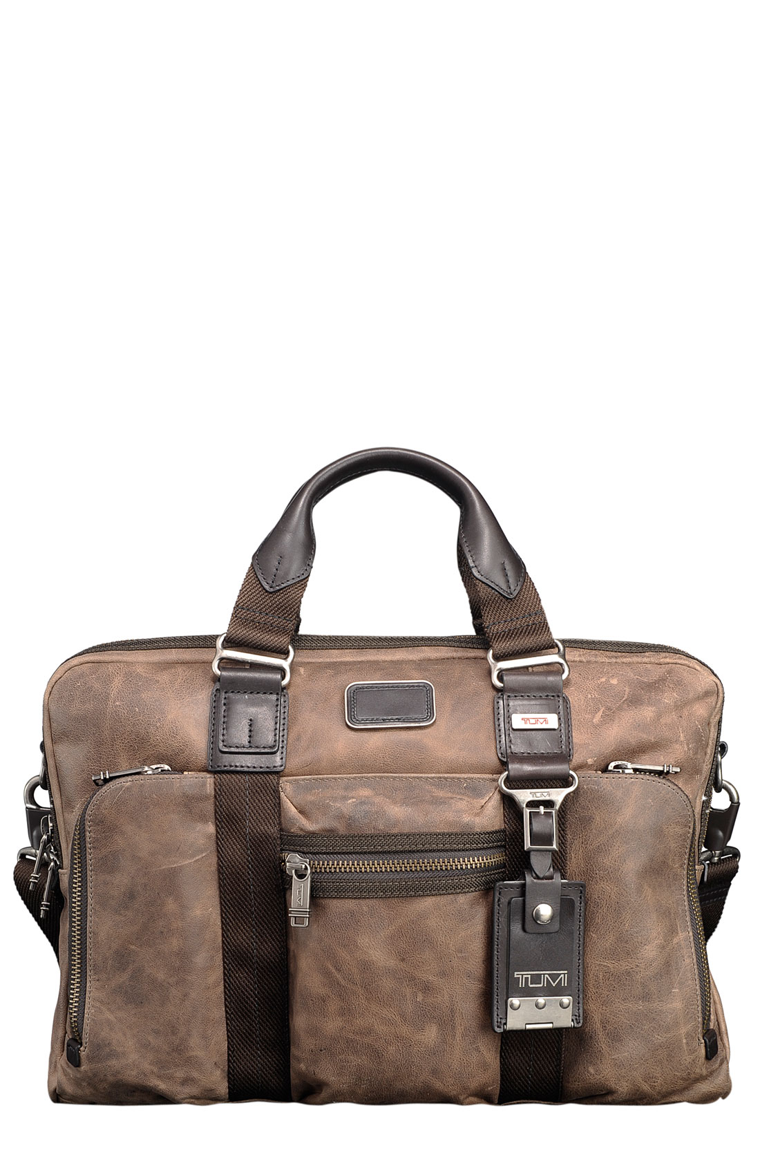 Tumi Alpha Bravo Mcnair Slim Briefcase in Brown for Men Lyst