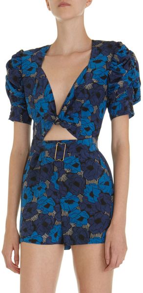 Yves Saint Laurent Cut Away Poppy Romper - Lyst