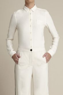 Adam Lippes Long-sleeved Button-front Shirt - Lyst
