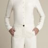 Adam Lippes Longsleeved Buttonfront Shirt in White (porcelain) - Lyst