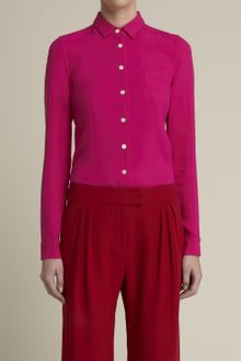 Adam Lippes Long-sleeved Button-front Shirt - Lyst