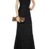 Alberta Ferretti Pleated Silkchiffon Dress in Black - Lyst