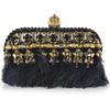 Alexander Mcqueen Punk Embellished Leather Box Clutch in Black - Lyst