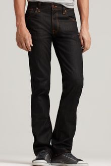 Ash Nudie Jeans Co Slim Jim Jean in Dry Black Coated Wash - Lyst