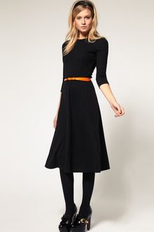 ASOS Collection Asos Midi Dress with Belt - Lyst