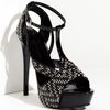 Burberry Platform Sandal in Black (white black) - Lyst