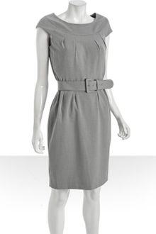 Calvin Klein Tin Pleat Front Belt Waist Dress - Lyst