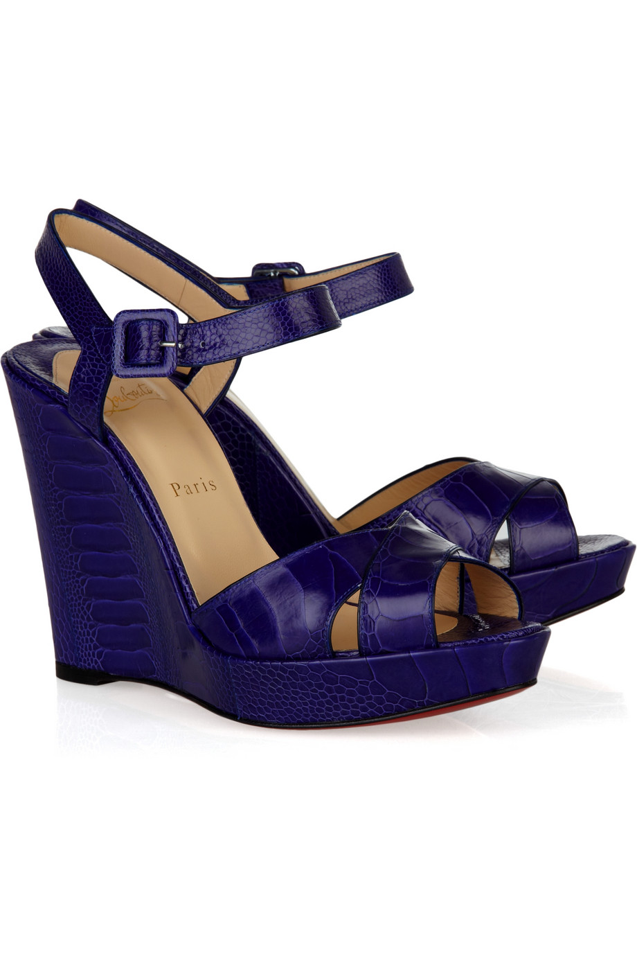 louboutin blue sandals