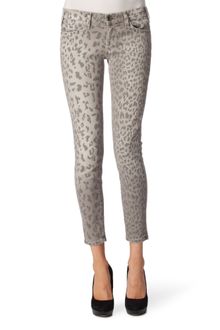 Current/Elliott Leopard Print Skinny Jeans  - Lyst