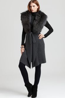 Cynthia Steffe Hartley Cardigan with Fur - Lyst