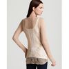 Cynthia Vincent Twelfth Street By Chainlink V Neck Loose Knit Sweater in Beige (camel) - Lyst