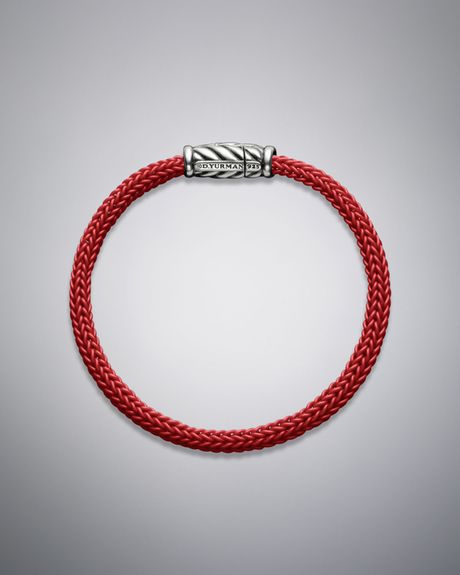 David Yurman Maritime Bracelet, Red Rubber in Red for Men - Lyst