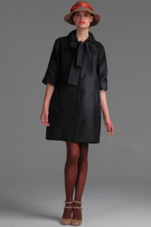 D&G Black Cotton-silk Drawstring Neck A-line Jacket - Lyst