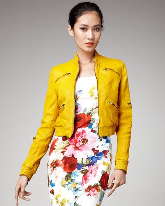 Dolce & Gabbana Zip-pocket Leather Jacket - Lyst