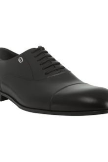Gucci Black Leather Cap Toe Oxfords - Lyst