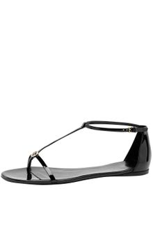 Gucci Dewi Patent Flat Sandal - Lyst
