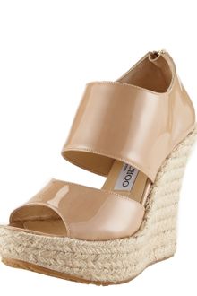 Jimmy Choo Double-banded Patent Espadrille - Lyst