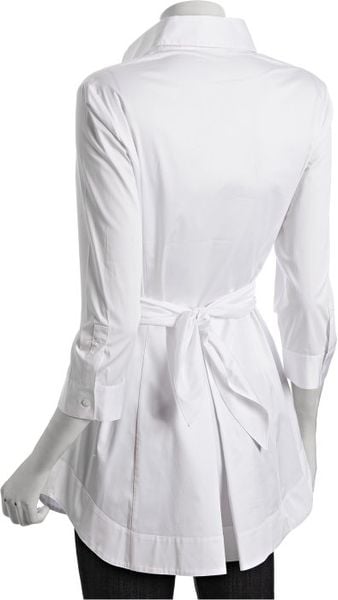 wrap blouse white