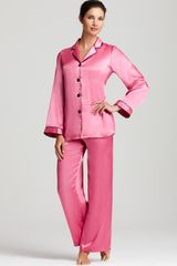 Oscar de la Renta Oscar De La Renta Pink Label Flamenco Nights Charmeuse Pajama Set