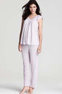 Oscar de la Renta Oscar De La Renta Pink Label Soft Trellis Pajama Set - Lyst