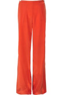 Roberto Cavalli Silk Crepe De Chine Wide-leg Pants - Lyst