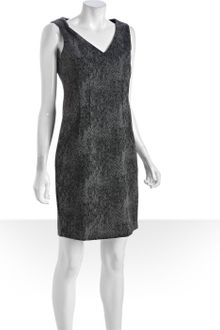 Tahari Grey Stretch Marble Print Double Knit Dress - Lyst