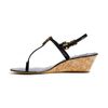 Tory Burch Pauline Wedge Thongs in Black - Lyst
