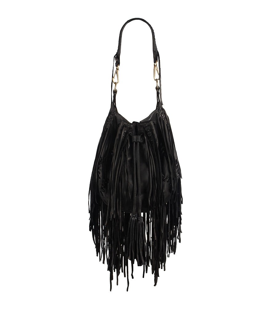 Allsaints Bonita Fringe Bag in Black | Lyst