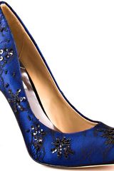 Badgley Mischka Sanoma - Blue Satin