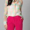 Equipment Quinn Twister Print Blouse in Pink (blush) - Lyst