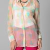 Equipment Quinn Twister Print Blouse in Pink (blush) - Lyst