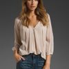 Joie Blanchette Crepe Georgette Blouse in Beige (mushroom) - Lyst