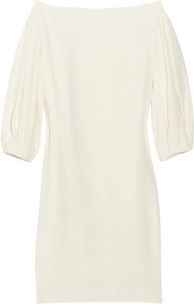 The Row Renton Silkcrepe Offtheshoulder Dress in White (ivory) - Lyst