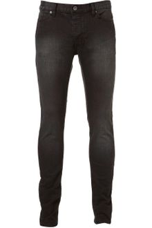Topman Washed Black Stretch Skinny - Lyst