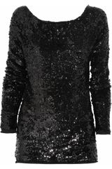 Donna Karan New York Sequined Cashmere-blend Sweater