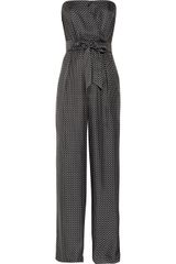 J.Crew Printed Silk Bandeau Jumpsuit