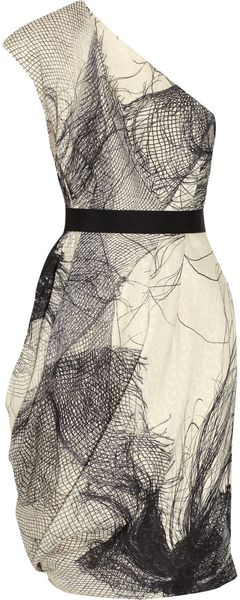  One-shoulder Silk-blend Organza Dress 