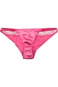 Myla Angelica Lace-trimmed Satin Briefs - Lyst