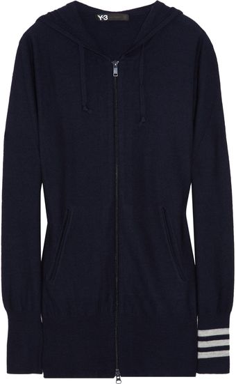 Y-3 Knitted Hooded Cardigan - Lyst