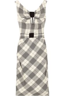 Zac Posen Plaid Wool and Silk-blend Dress - Lyst