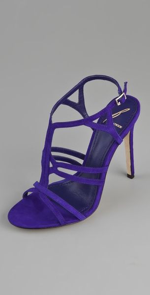 B Brian Atwood Lorrina Suede High Heel Sandals - Lyst