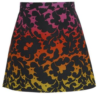  Printed A-line Mini-skirt 