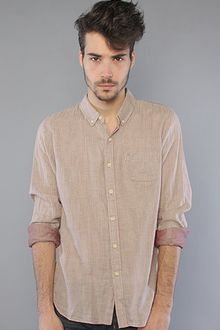 Obey The Westchester Buttondown Shirt in Oxblood - Lyst