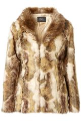 Topshop Faux Fur Jacket By Rare**